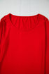 Solid Top and Christmas Pants Two Piece Lounge Set